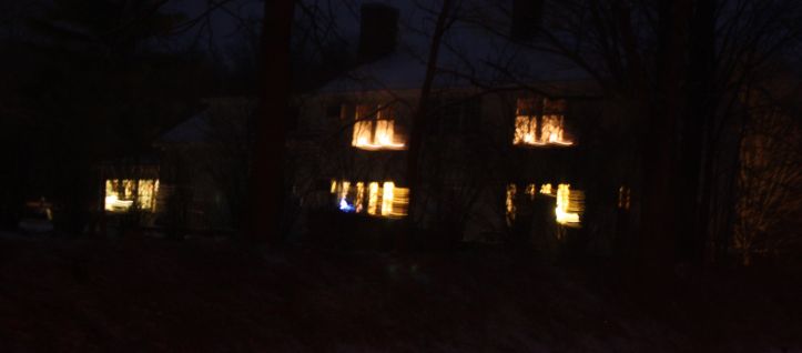 flames in the window