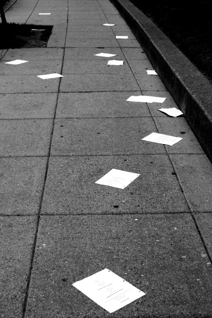 Washington with paper